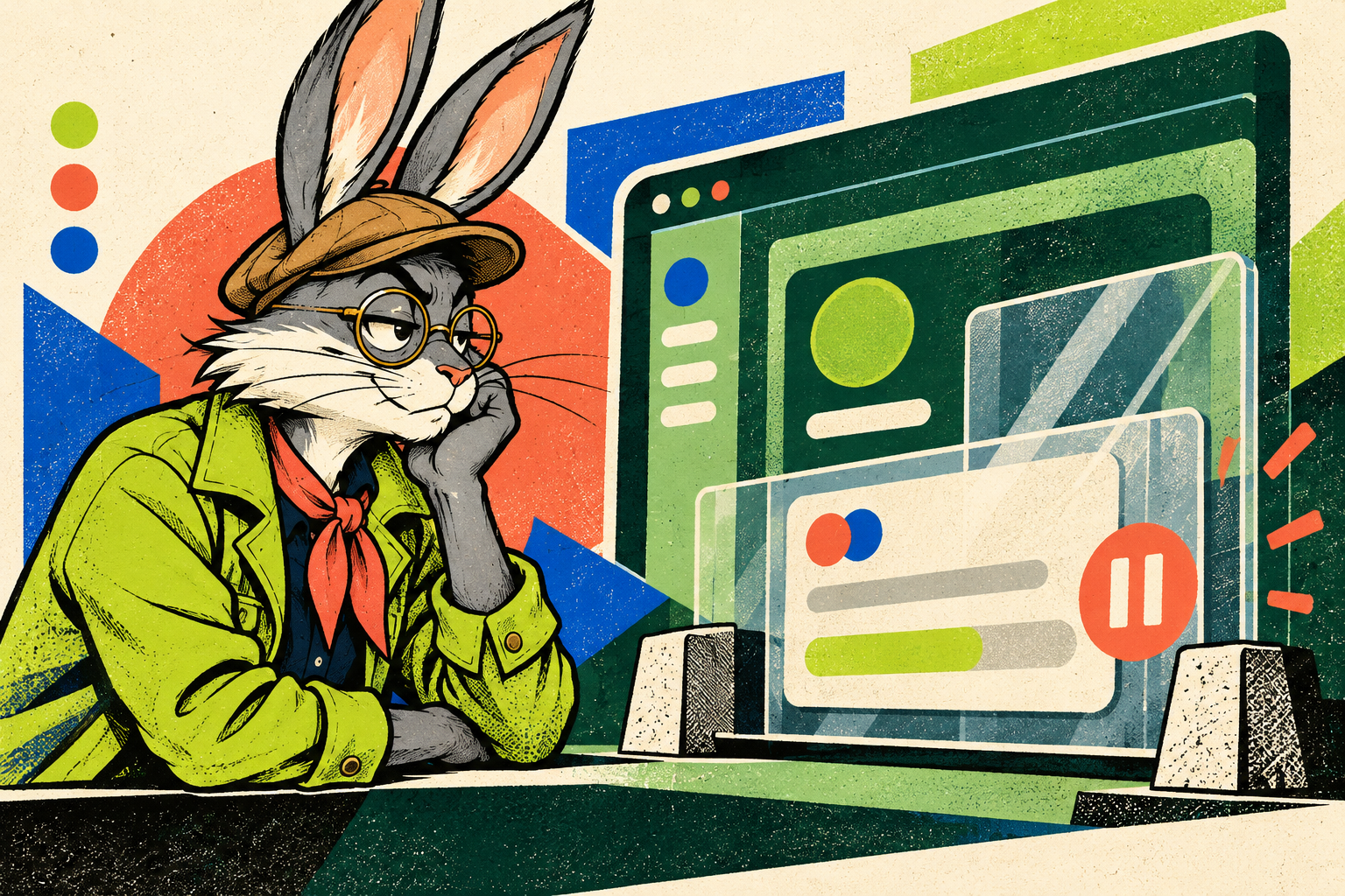 John Doe the rabbit reflecting on a blocked withdrawal
